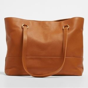 Hammitt Large Leather Tote in Cognac Brown
